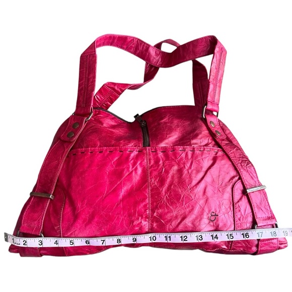 Matt & Nat - Crinkle Vegan Leather Shoulder Bag Raspberry Red - OS - Picture 16 of 16